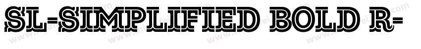 SL-Simplified Bold R字体转换